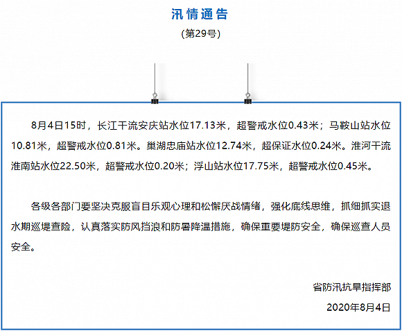 全国汛情最新通告